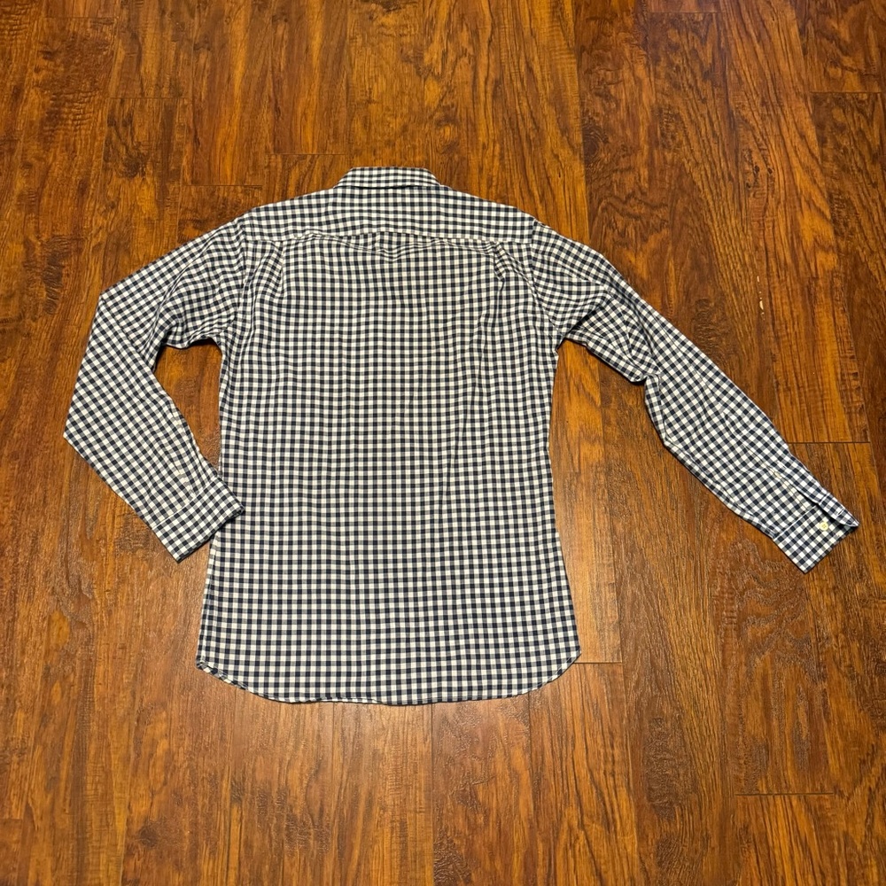 KJP Kiel James Patrick Red Gingham Check Shirt Small S Made in USA - Picture 3 of 3
